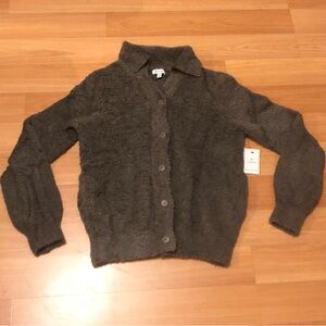 Susina Fuzzy Button Down Cardigan Size M